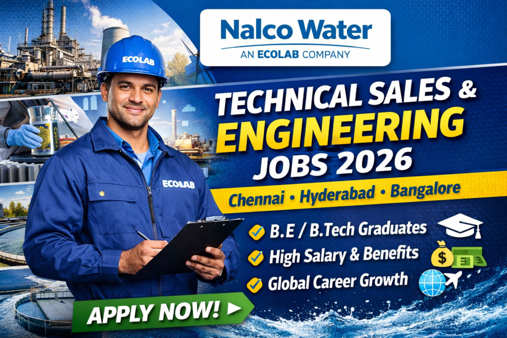 Nalco Water Technical Sales & Engineering Jobs 2026