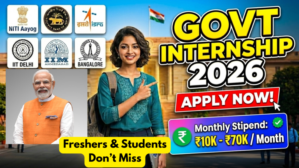 Paid Govt Internship Calendar 2026